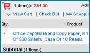 Quick cart detail